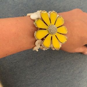 Yellow Daisy stretch bracelet